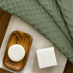 Набір рушників Cosas Cube White & Cube Olive 2 шт. (SetTowel_95-SqWhite_130-SqOlive) - мініатюра 4