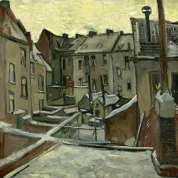 Інтер'єрна картина Задвірки старих будинків, Вінсент ван Гог, Vincent van Gogh, інтер'єрний декор, 80×60 см (id6651) - мініатюра 5