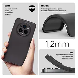 Чехол-накладка для смартфона Realme 14 Pro+ 5G, противоударный, силиконовый, термополиуретановый (ТПУ), с защитой камеры и корпуса, черный, защита всего корпуса, ArmorStandart (ARM83652) - мініатюра 3
