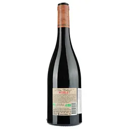 Вино Virgin Merlot Bio 2022 Vin de France, червоне, сухе, 0,75 л - мініатюра 2