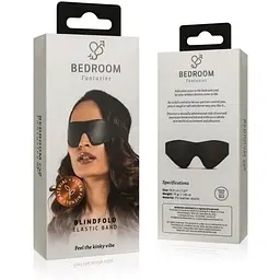 Маска Bedroom Fantasies Blindfold Elastic Band - Black - мініатюра 5