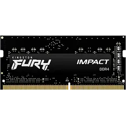Оперативна пам'ять Kingston Fury 8GB SODIMM DDR4 3200MHz Impact Black (KF432S20IB/8) - мініатюра 2