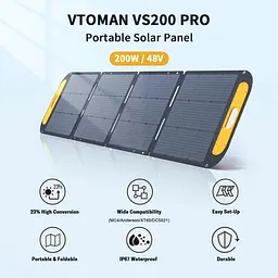Сонячна панель Vtoman 200W 19V IP67 MC-4/Anderson/XT60/DC5521 - мініатюра 2