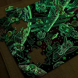 Підлоговий пазл Космос Melissa & Doug Glow in the Dark дитячий пазл на 48 деталей,світиться у темряві (SKU-218) - мініатюра 4