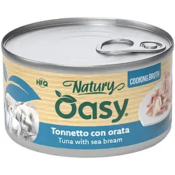 Вологий корм Oasy Cat Wet Natury для дорослих котів тунець з дорадою у соусі 85 г