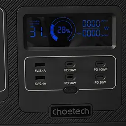 Зарядна станція Choetech 1200W (BS005-EU-BK) - мініатюра 7