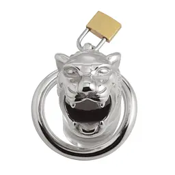 Клітина для члена Master Series Tiger King Cock Cage With Lock - мініатюра 3
