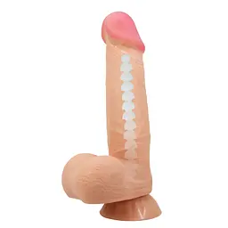 Фалоімітатор BAILE - Sliding Skin 8,5 Flesh Suction base Bendable TPR Baile BW-008105NRG 102651 - мініатюра 4