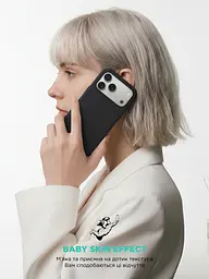 Силиконовый чехол с MagSafe для Apple iPhone 17 Pro Max, ICON2 MagCase, черный, противоударный, панель с мягкой подкладкой, защита всего корпуса, поддержка беспроводной зарядки, совместим с защитными стеклами и пленками, ArmorStandart (ARM86249) - мініатюра 9
