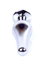 Анальна пробка - Jewellery Silver Long Plug Clear - мініатюра 7
