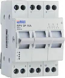Ручний перемикач вводу (І‑0‑ІІ) 3P 16A RPV АСКО‑УКРЕМ (A0010220007)