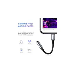 Перехідник Lightning to 3.5mm 10cm Headphone Jack Adapter Model US211 gray Ugreen (30756) - мініатюра 4