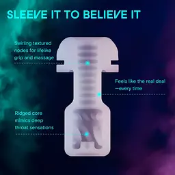 Смарт-мастурбатор Kaotik Labs The Cocoon, режим edging, пульсації, підігрів до 42 °C - мініатюра 10