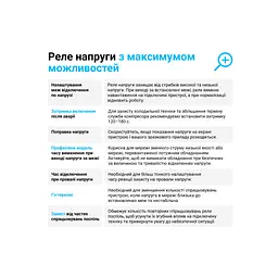 Реле напруги ZUBR D2-50 red (4820120221729) - мініатюра 5