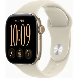 Смарт-годинник Apple Watch Series 12 GPS 42mm Light Gold Aluminium Case with Sand Sport Band - S/M (MJED4RK/A)