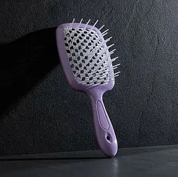 Гребінець щітка для волосся Superbrush Plus Hollow Comb Сиренево-белый 85780 - мініатюра 4