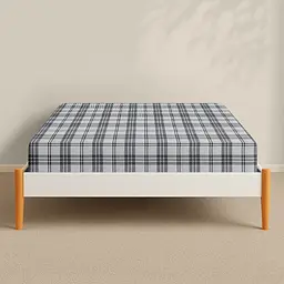 Простирадло Cosas на резинці фланель 80х160 basalt tartan, чорний (Flannel_BasaltTartan_80x160x20) - мініатюра 3