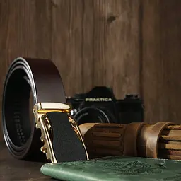 Чоловічий шкіряний ремінь Vintage 115х3,4 см acs0016123 - мініатюра 6