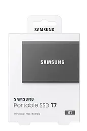 Накопичувач зовнішній SSD 4TB Samsung T7 Titan Gray (MU-PC4T0T/WW) - мініатюра 8