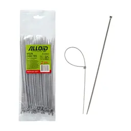 Стяжка Alloid 2.5х200мм, пластик, 100шт./уп., сірий (PC-25200G)