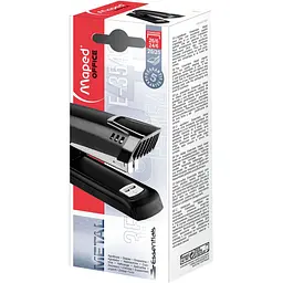 Степлер настільний Maped Essentials Metal №24/6, 26/6, 25 аркушів чорний (MP.354311) - мініатюра 4