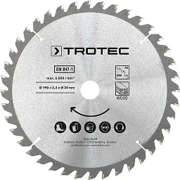 Диск пиляльний Trotec HW40 Wood 190 х 20 х 2.2 мм 3 шт. (DAS302855) - мініатюра 2
