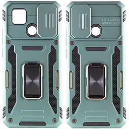 Ударостійкий чохол Epik Camshield Army Ring для Xiaomi Redmi 9C / 10A Зелений / Light Green - мініатюра 2