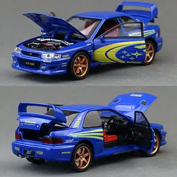 Колекційна металева модель автомобіля АвтоЕксперт Subaru Impreza WRX STI з інерцією, світлом та звуком 1:32 - мініатюра 7