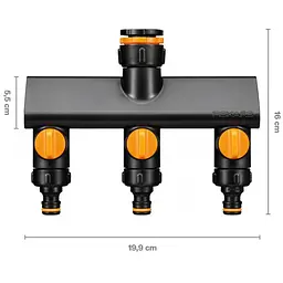 Трійник для крана Fiskars Comfort 3 виходи (1070578) - мініатюра 2