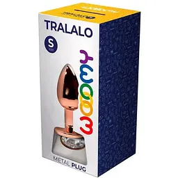 Металева анальна пробка Wooomy Tralalo Rose Gold Metal Plug Size M - мініатюра 2