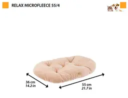 Подушка для собак та котів Ferplast Relax Microfleece 55/4 темно-сіра 55x36 см 83305523 - мініатюра 2