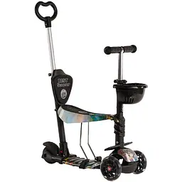 Самокат дитячий 5 в 1 Best Scooter 63-72х54х14 см Чорний 000255089