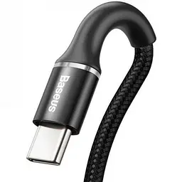 Кабель Baseus Halo Data USB to Type-C 3A 2m Black (CATGH-C01) - мініатюра 2