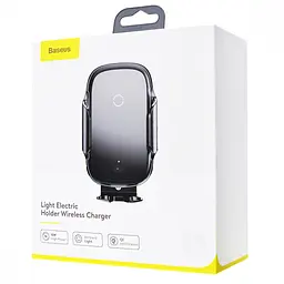 Тримач в машину с Бездротовою Зарядкою Baseus Light Electric 15W чорний (27369) - мініатюра 2