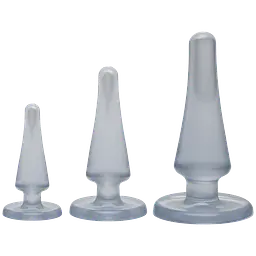 Набір анальних пробок Doc Johnson Crystal Jellies AnalClear, макс. діаметр 2 см 3 см 4 см