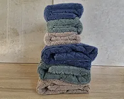 Набір турецьких махрових рушників Cestepe MicroCotton Premium 3 штуки 50x90 + 3 штуки 70х140 Ucgen 1 щільність 600 г/м2 - мініатюра 5