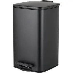 Відро для сміття Zerix Kubix-TC0108 Black з плавним закриттям квадратне 8 л чорний (ZX5892) 