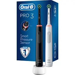 Електрична зубна щітка Oral-B D505 PRO 3 3900 Black and White [122415] - мініатюра 4