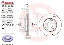 Тормозной диск Brembo ( 09.7291.20 )