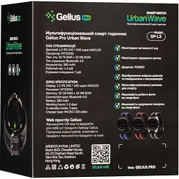 Смарт-годинник Gelius Pro GP-L3 (URBAN WAVE) Black/Blue - мініатюра 4