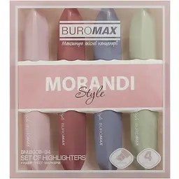 Набір маркерів Buromax Morandi Style 4 шт. (BM.8908-94)