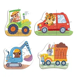 Дитячий пазл 4 в 1 "Baby puzzle. Транспорт" DoDo Toys 300685 набір 4 в 1 - мініатюра 3