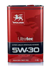 Автомобільна моторна олива WOLVER Ultratec 5W-30 4л