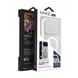 Чохол MAKE Apple iPhone 17 Pro Max Silicone Aura Magnet Clear - мініатюра 3
