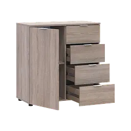 Комод Doros Рон 1 1 фасад 4 шухляди Дуб сонома 80х38х81 (41516294) - мініатюра 5