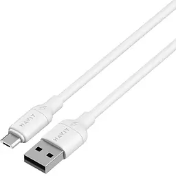 Кабель USB - Micro USB Havit CB678 3A 1 м силіконовий білий (HV-CB678-WH) - мініатюра 4