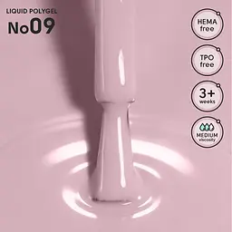 Рідкий полігель для нігтів 09 Liquid PolyGel Shelly 12 мл - мініатюра 2