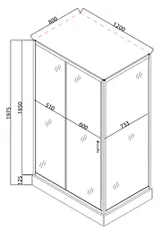 Душова кабіна з низьким піддоном Mixxus Hard SCT01-120x80x198-TR хром прозоре скло 5 мм MI6910, Універсальна, прозорий, хром - мініатюра 4