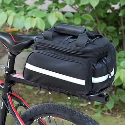 Складна велосипедна сумка на багажник з дощовиком Korbi S1645290 30L Чорна