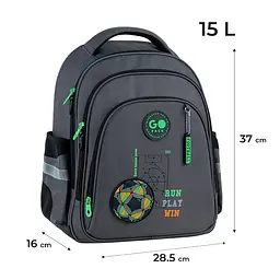 Рюкзак GoPack Education 2606S Run Play Win Темно-сірий (GO26-2606S-4) - мініатюра 2